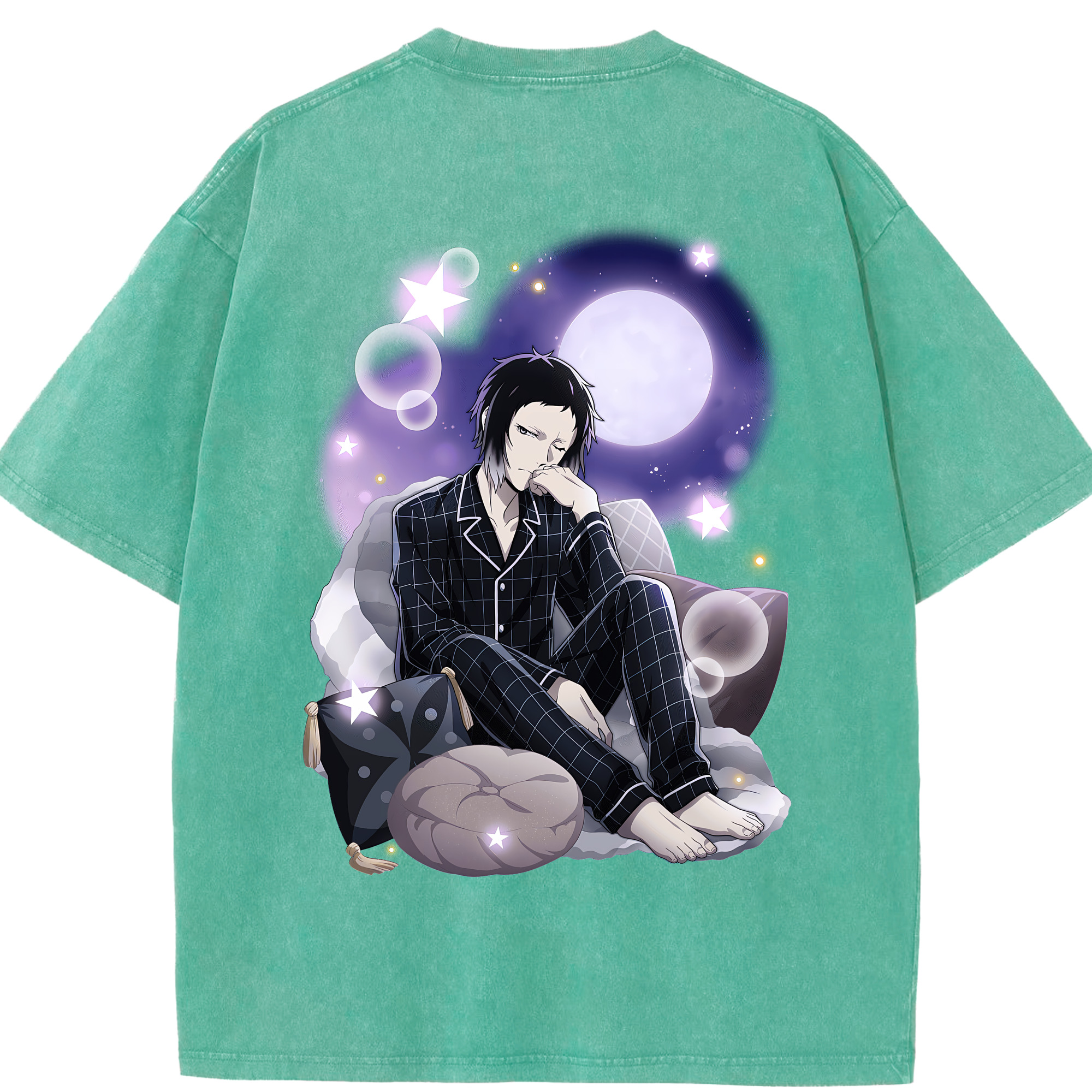 （画像用） 文豪ストレイドッグス Bungo Stray Dogs 綿100% ヴィンテージ風 半袖Tシャツ（背面プリント）